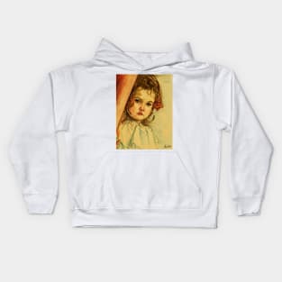 Sad little girl Kids Hoodie